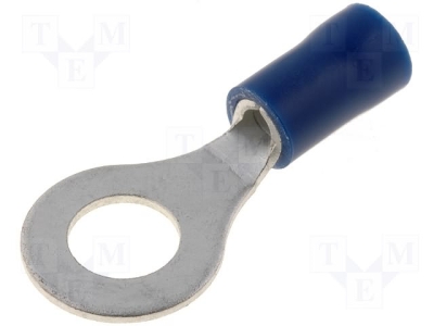 Кабелни обувки ST-083/B Контактен накрайник ухо; M6; O:6,4mm; 1,5?2,5mm2; изолирани; син  36 RV2-6